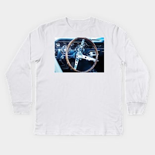 Steering wheel US car classic Kids Long Sleeve T-Shirt